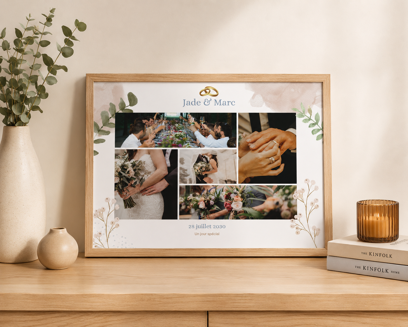 Cadre mariage personnalisée