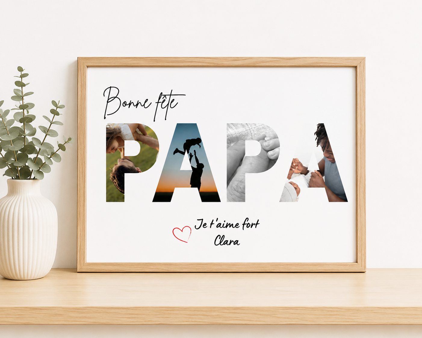Cadre Maman / Papa personnaliser format A4