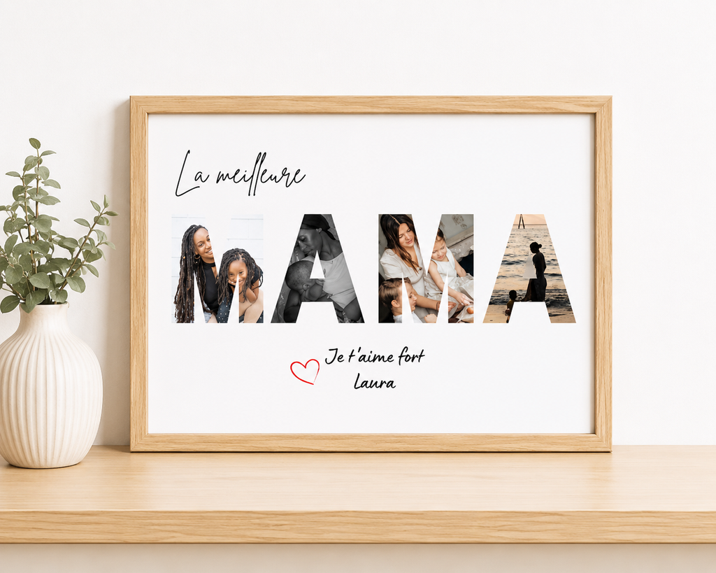 Cadre Maman / Papa personnaliser format A4