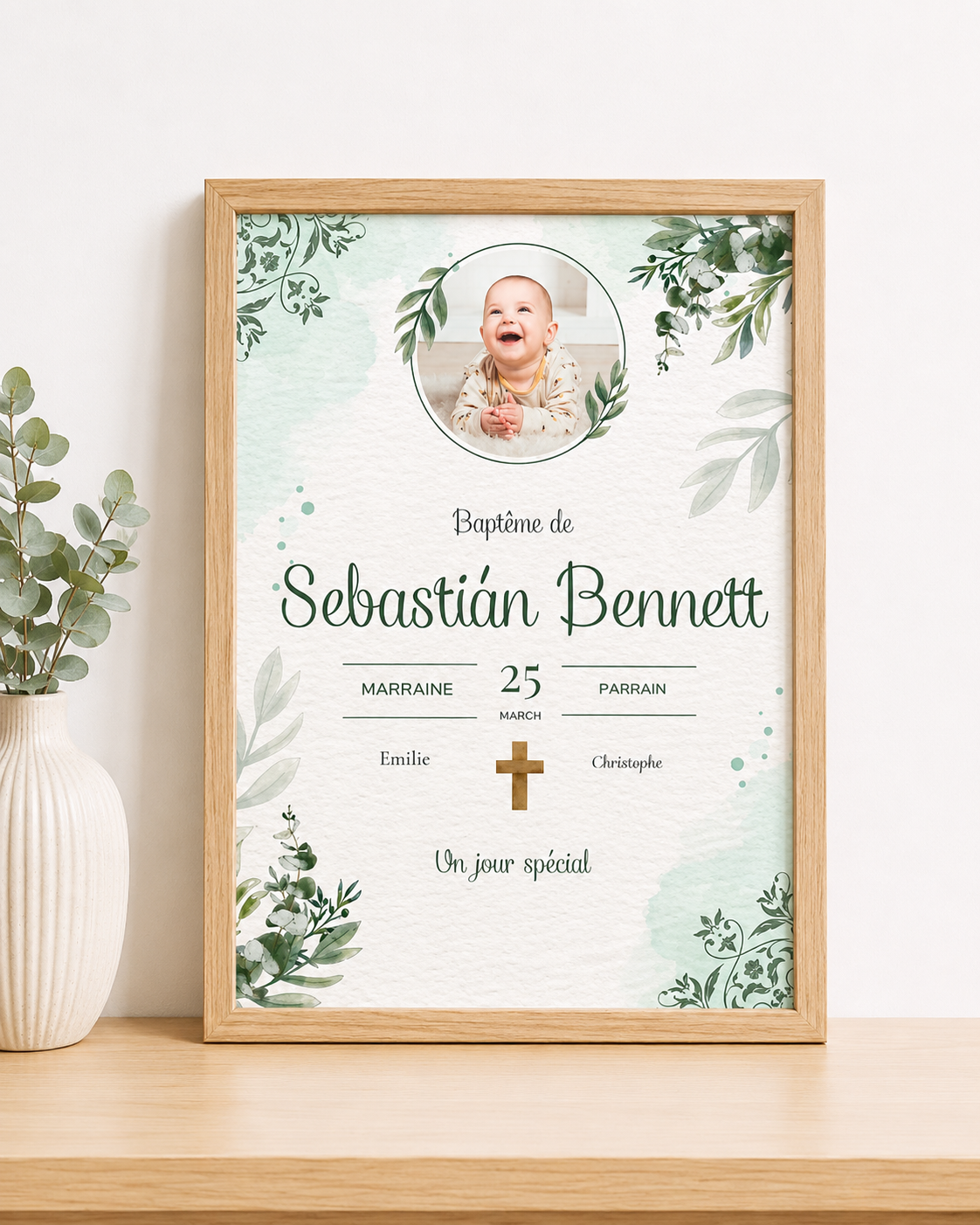 Cadre personnaliser Baptême