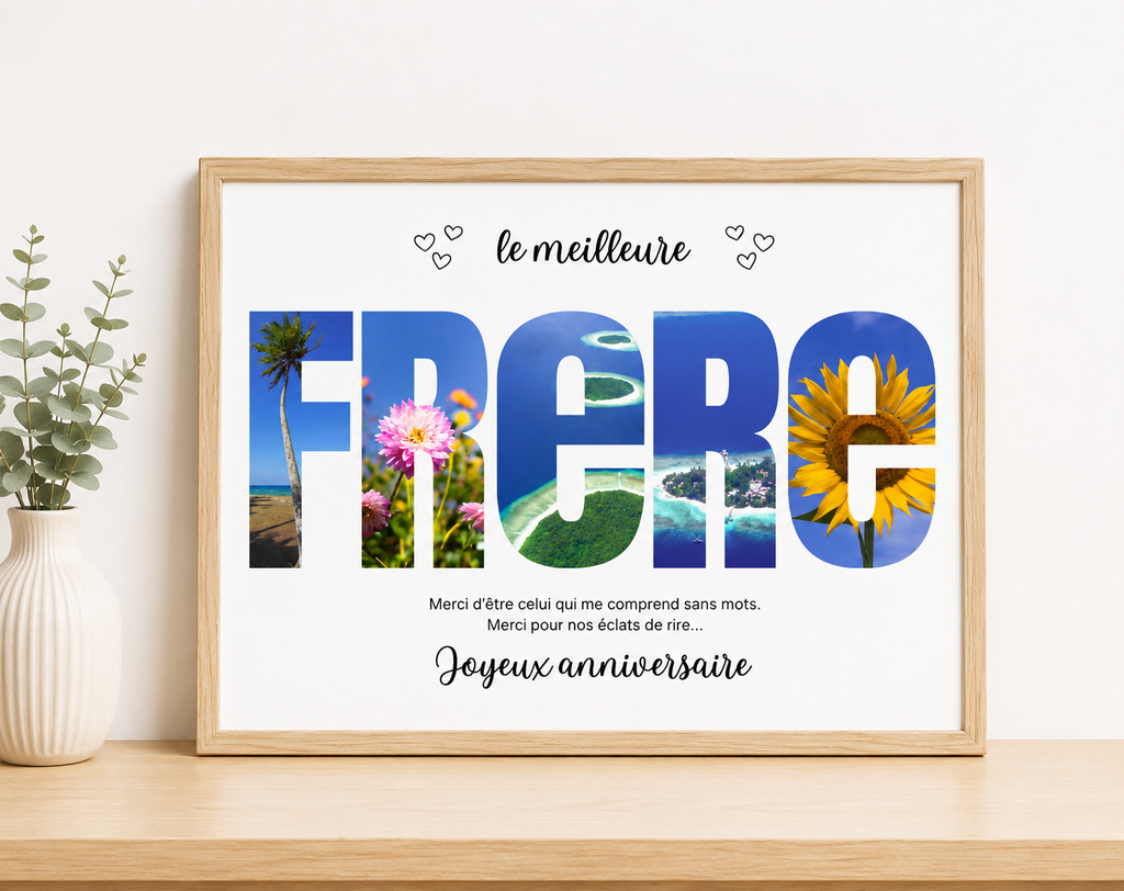 Cadre personnaliser frère / sœur format A4