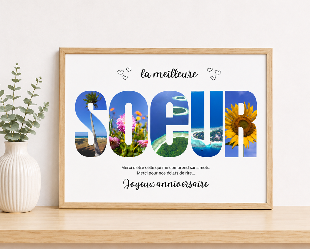 Cadre personnaliser frère / sœur format A4